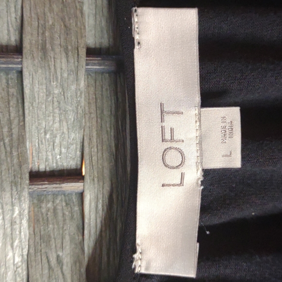 Ann Taylor Loft Dot Laced Ruffle Sleeve Blouse L - Picture 3 of 15